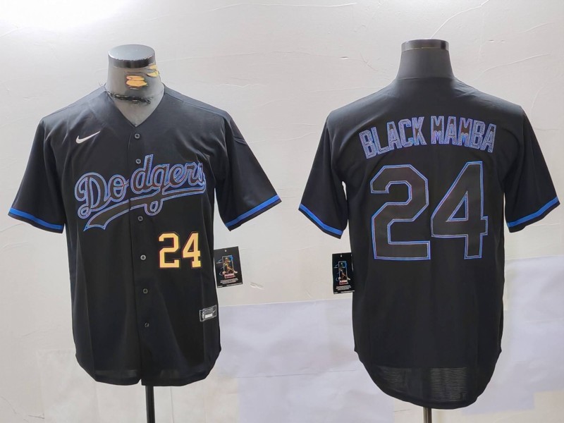 Men Los Angeles Dodgers #24 Black Mamba Black 2024 Nike MLB Jersey style 8282->los angeles dodgers->MLB Jersey